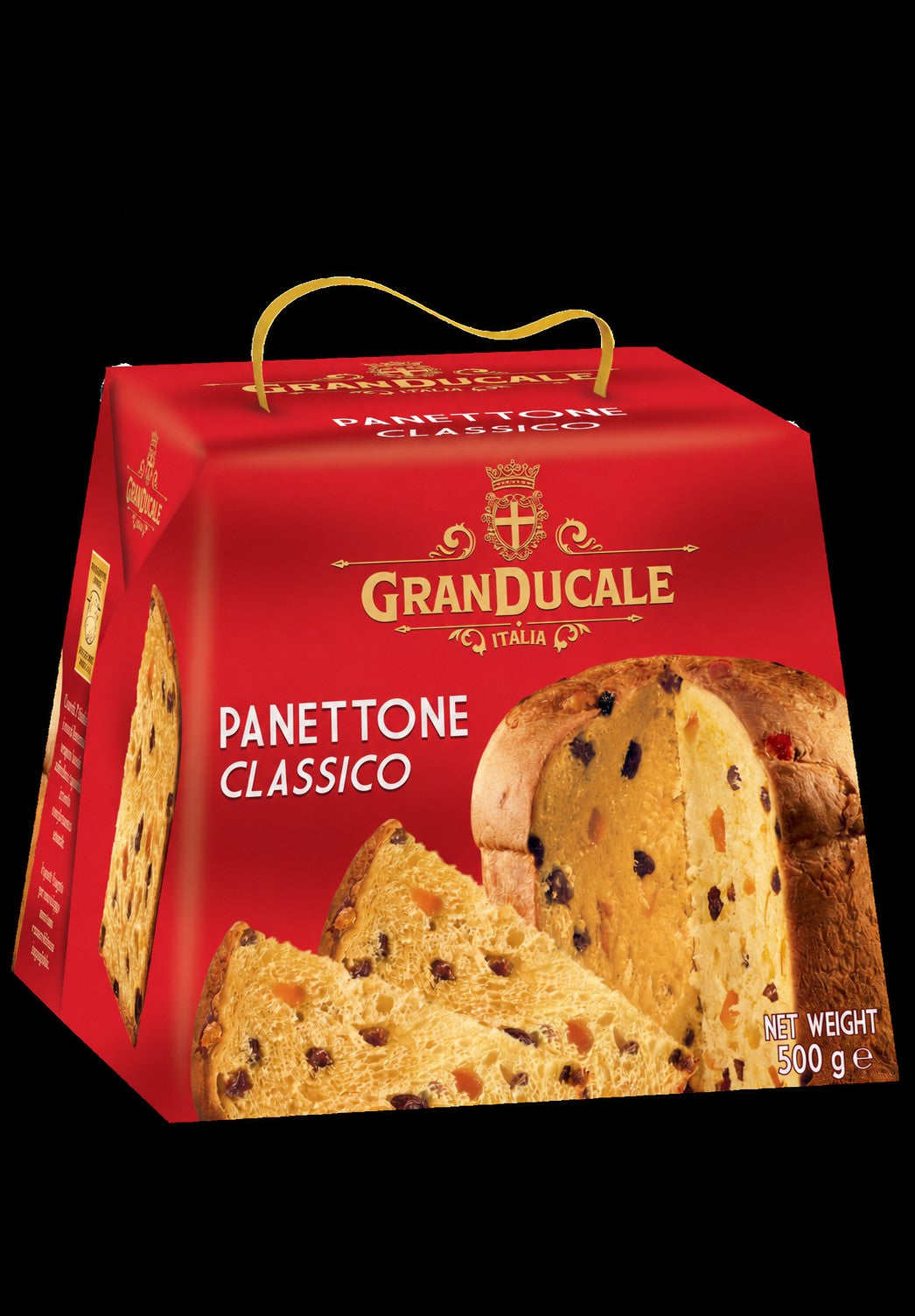 GranDuCale Italian Traditional Panettone Cake with Candied Fruit 500g