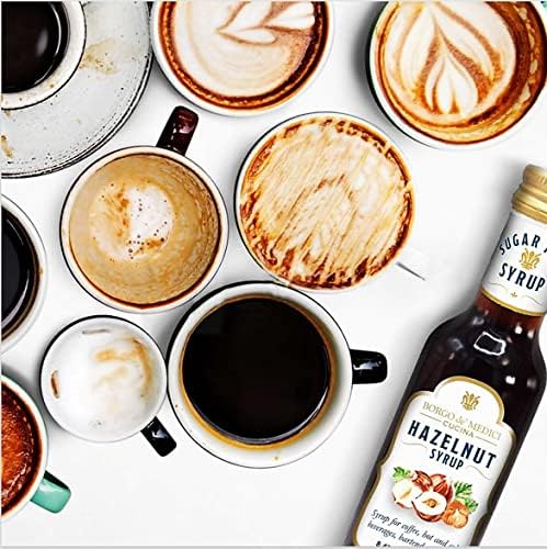 Premium Sugar Free Syrup Gift Set | Caramel Flavour | Hazelnut Flavour | Vanilla Flavour | Syrup for Coffee, Hot and Cold Beverages, Cocktail, Bartender Mixing | 3 x 250ml
