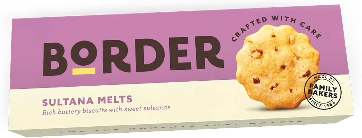 Delicious Border BIscuit Selection - 2x Sultana Melts & 2x Lemon Drizzle Melts - Suitable for Vegetarians