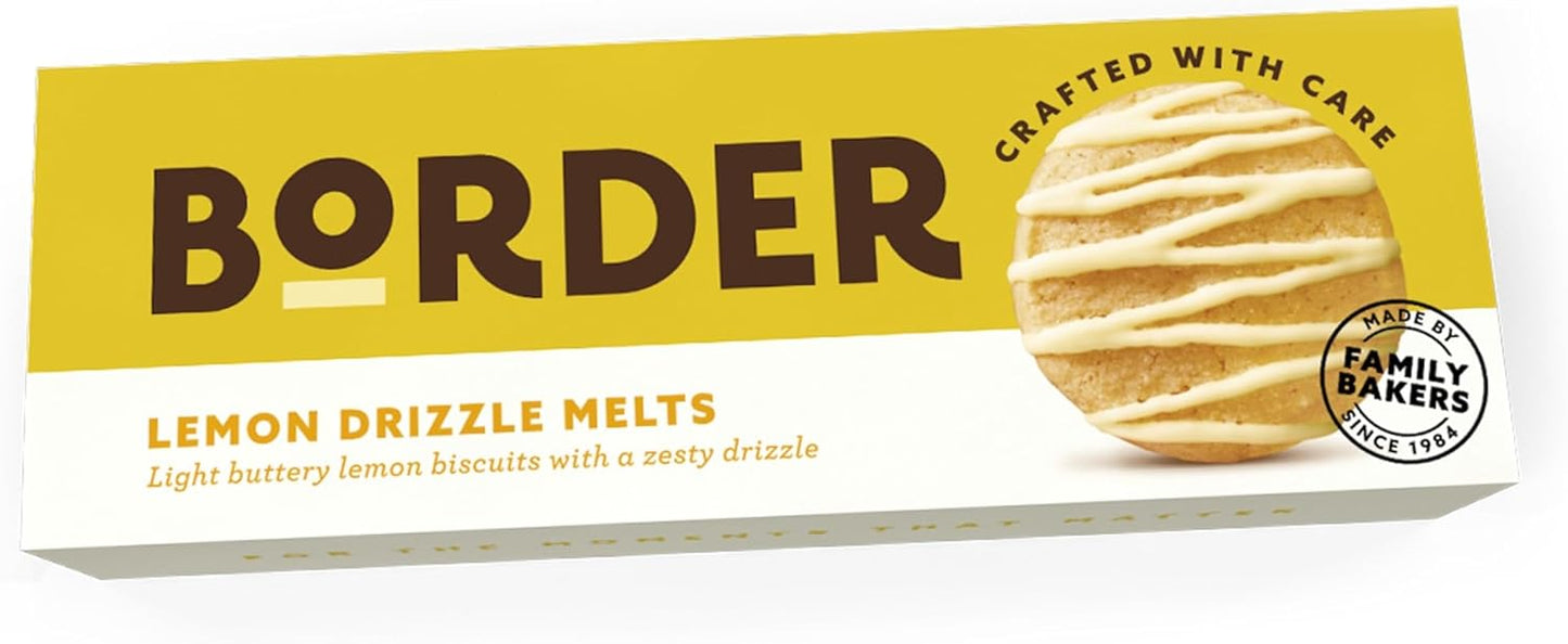 Delicious Border BIscuit Selection - 2x Sultana Melts & 2x Lemon Drizzle Melts - Suitable for Vegetarians