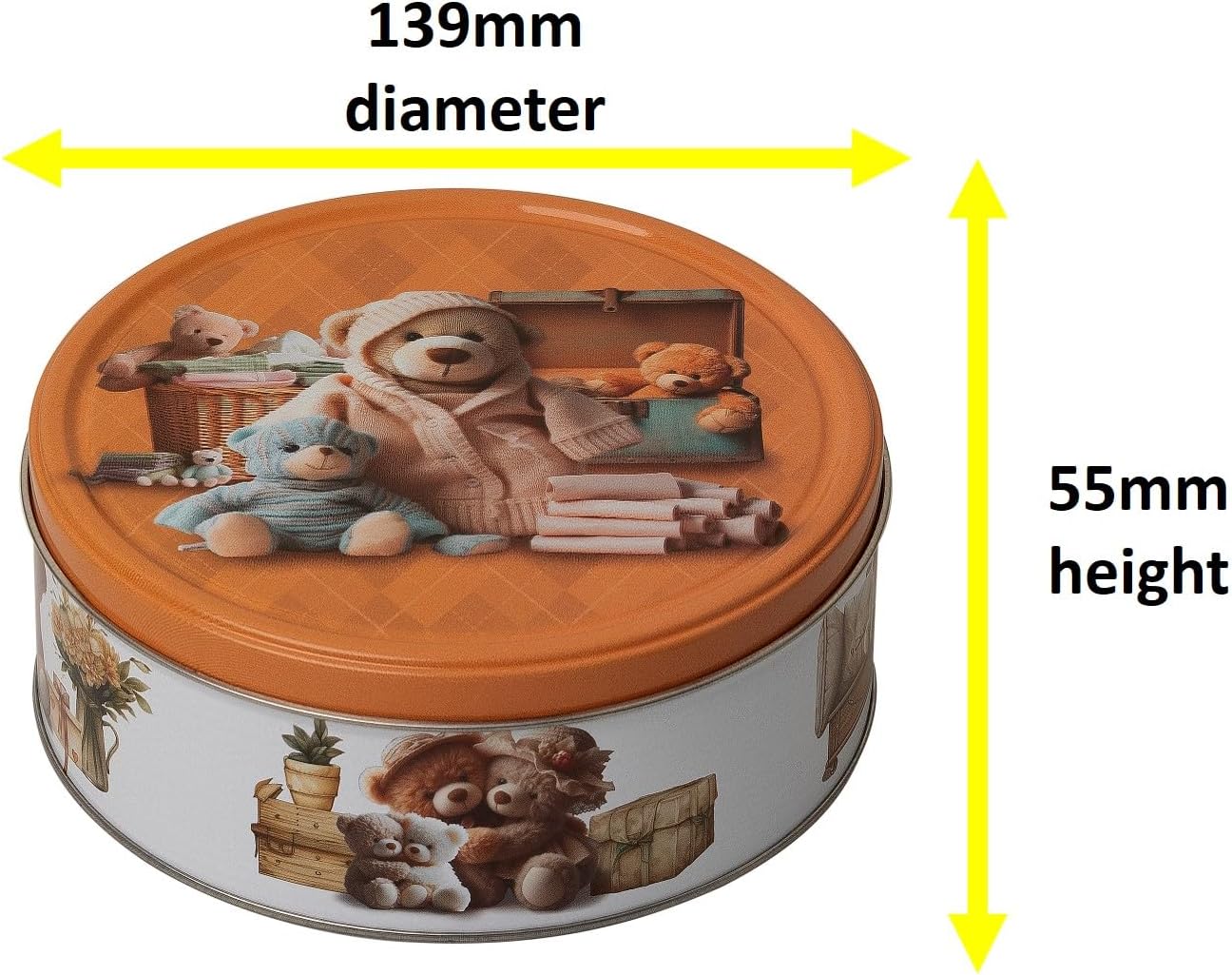 Jacobsen's of Denmark Danish Butter Cookies in Cute Teddies Tin 150g - SMALL TIN SIZE - Adorable Teddies - Biscuit Gift for Women, Men & Kids - Mothers Day Gifts