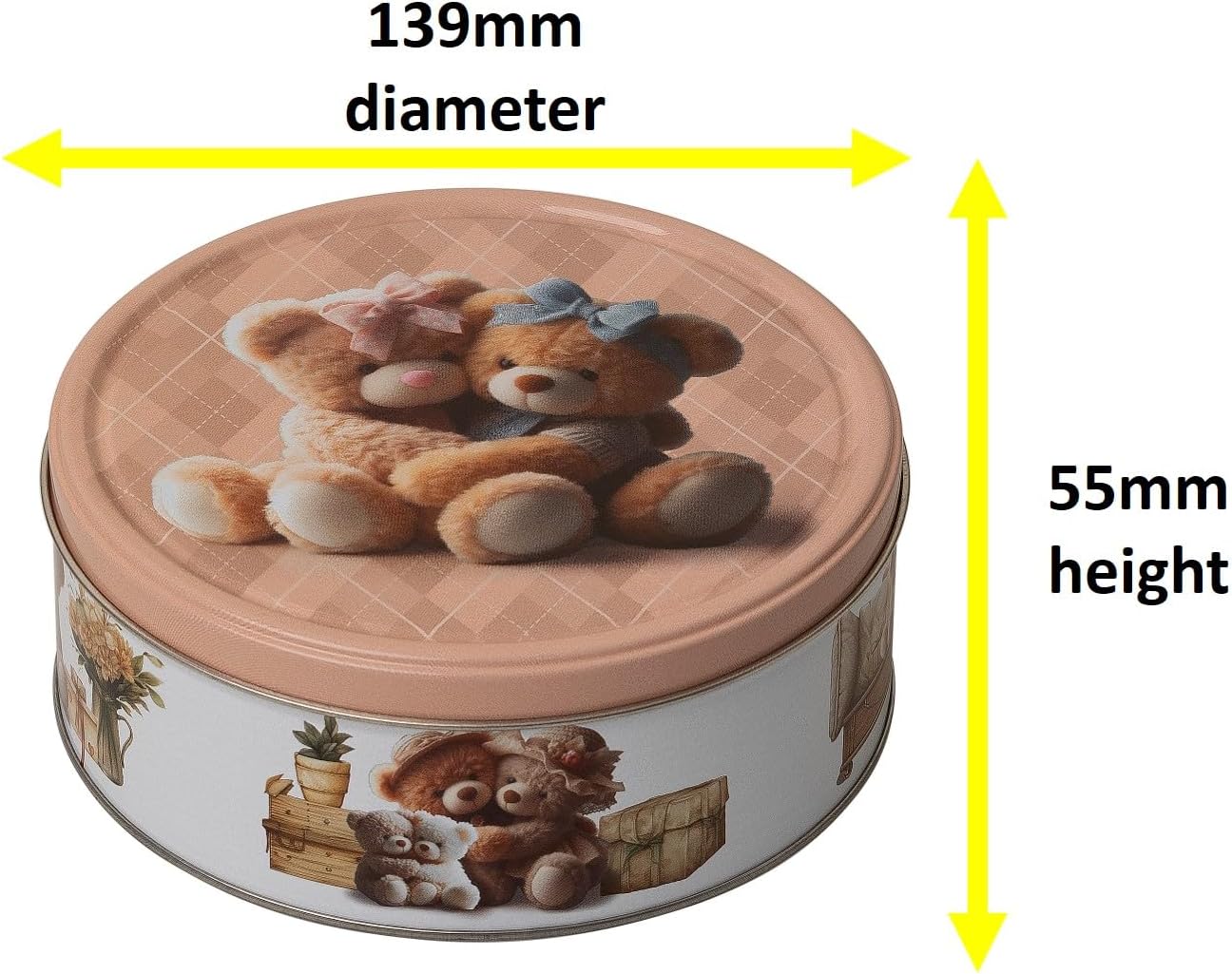 Jacobsen's of Denmark Danish Butter Cookies in Cute Teddies Tin 150g - SMALL TIN SIZE - Lovely Teddies - Biscuit Gift for Women, Men & Kids - Mothers Day Gifts