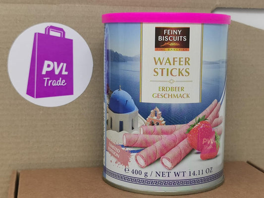 Wafer rolls with Strawberry flavoured cream 400g (Pack of 2)