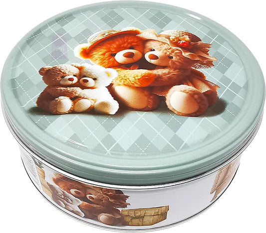 Jacobsen's of Denmark Danish Butter Cookies in Cute Teddies Tin 150g - SMALL TIN SIZE - Teddy Hugs - Biscuit Gift for Women, Men & Kids - Mothers Day Gifts