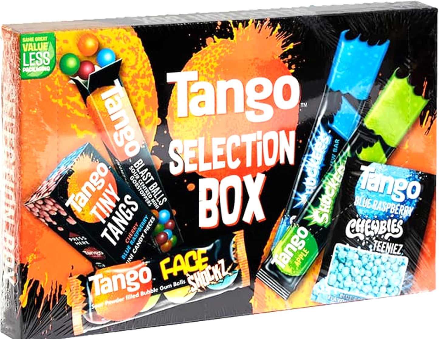 SLUSH PUPPiE and TANGO Selection Box Chewy Candy Lollipop Bubble Gum Sweets Mix - Fruit Flavour, Strawberry & Lemon, Blue Raspberry & Cherry, Apple & Orange, Vegan, Halal, Vegetarian (Pack of 2)