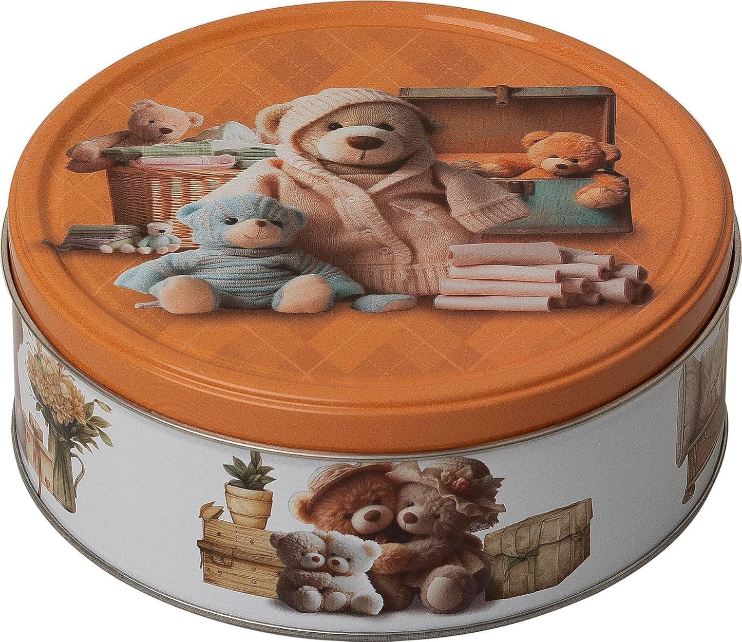 Jacobsen's of Denmark Danish Butter Cookies in Cute Teddies Tin 150g - SMALL TIN SIZE - Adorable Teddies - Biscuit Gift for Women, Men & Kids - Mothers Day Gifts