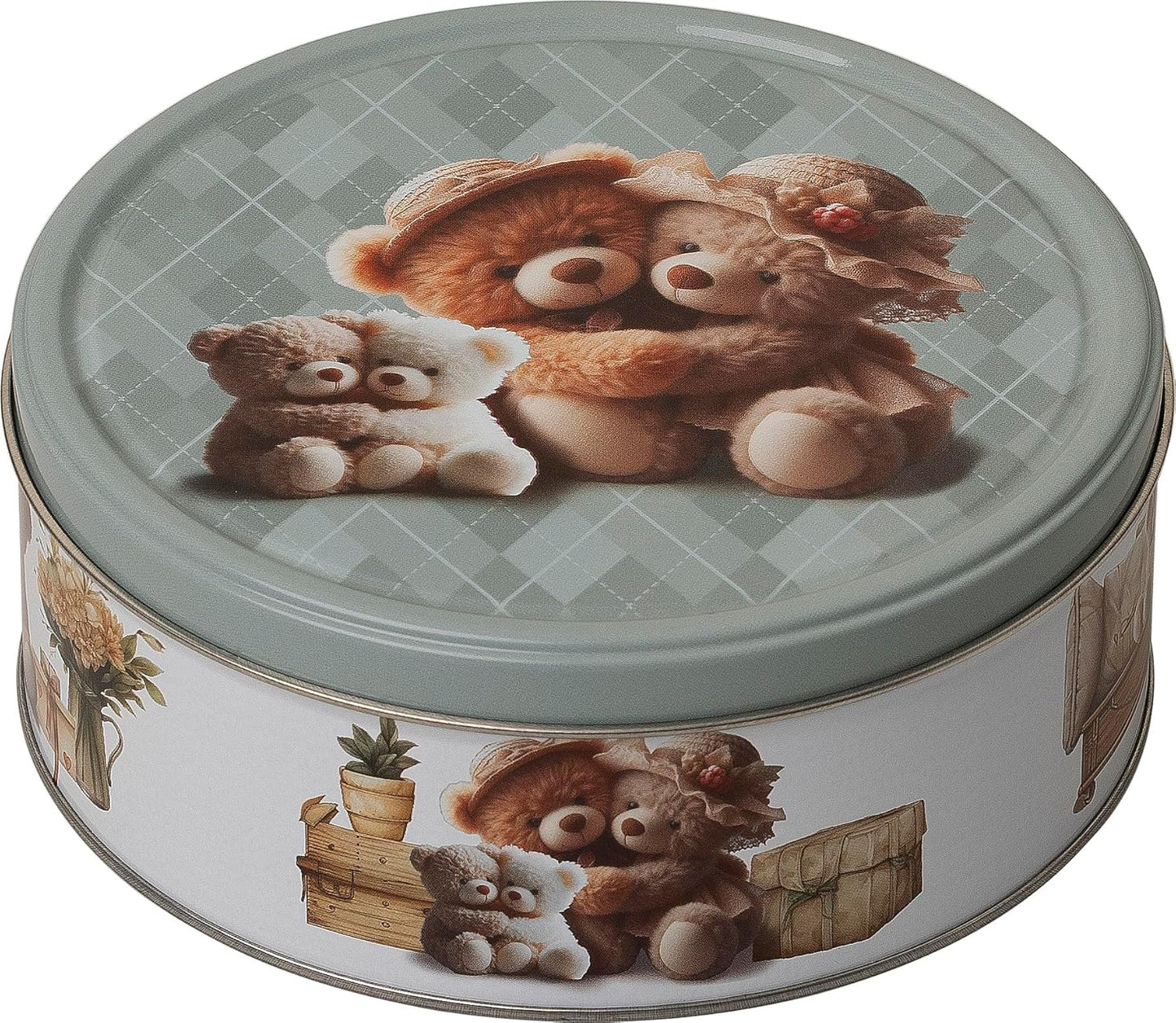 Jacobsen's of Denmark Danish Butter Cookies in Cute Teddies Tin 150g - SMALL TIN SIZE - Teddy Hugs - Biscuit Gift for Women, Men & Kids - Mothers Day Gifts