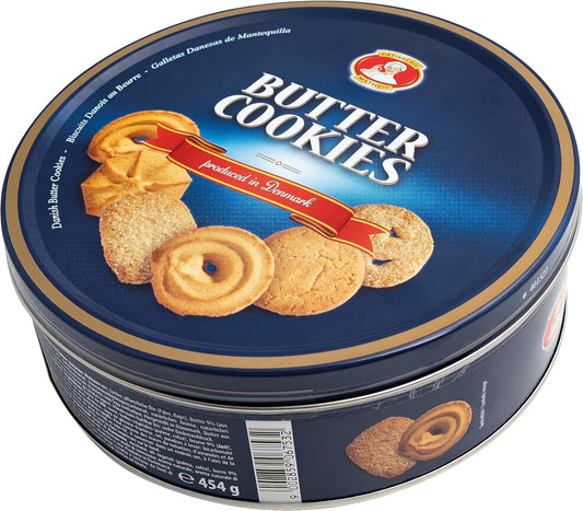 The Original Danish Recipe Butter Cookies Assortment 454g (16 Ounce)