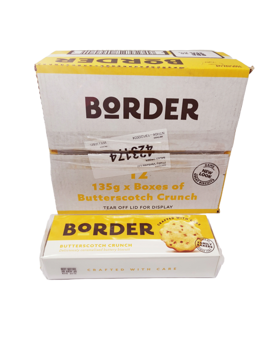 Borders Biscuit Butterscotch Crunch 135g | Pack of 12