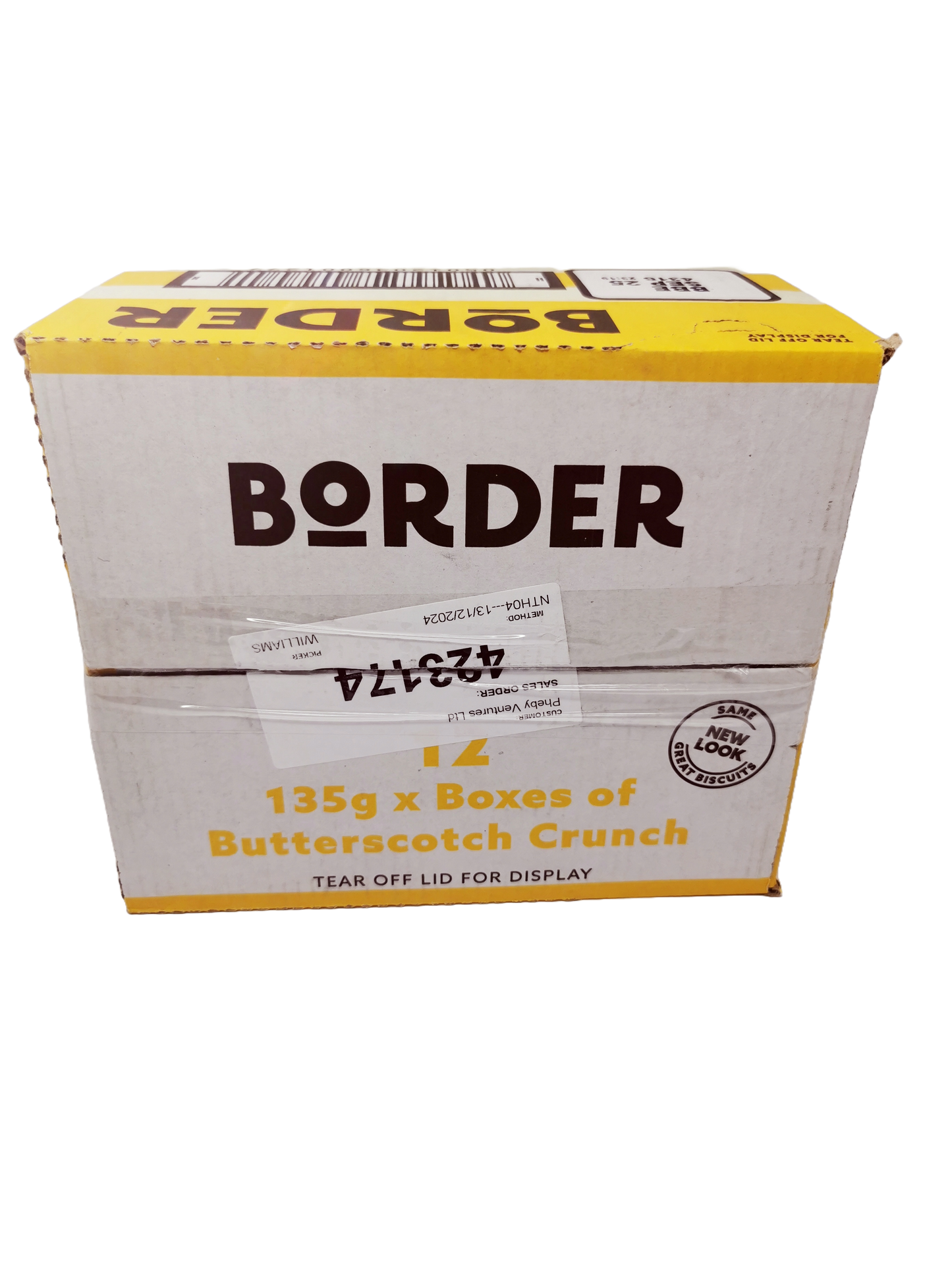 Borders Biscuit Butterscotch Crunch 135g | Pack of 12