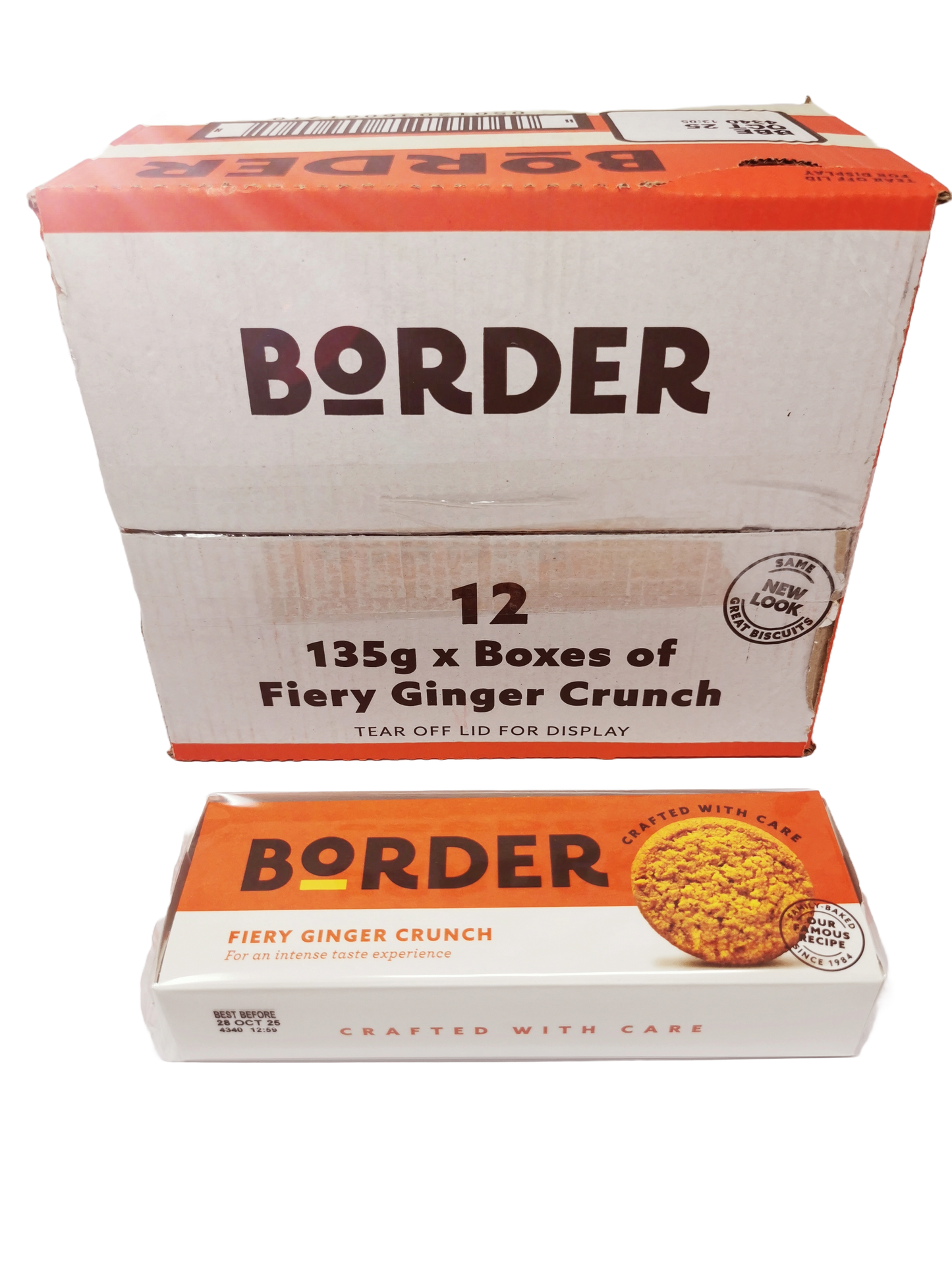Borders Biscuit Fiery Ginger Crunch 135g | Pack of 12