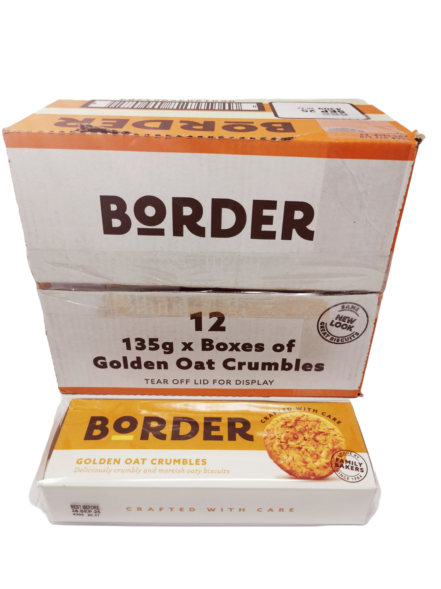 Borders Biscuit Golden Oat Crumbles 135g | Pack of 12