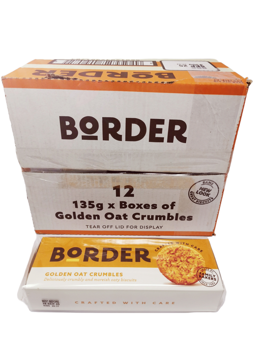 Borders Biscuit Golden Oat Crumbles 135g | Pack of 12