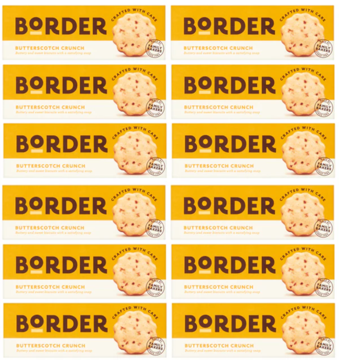 Borders Biscuit Butterscotch Crunch 135g | Pack of 12