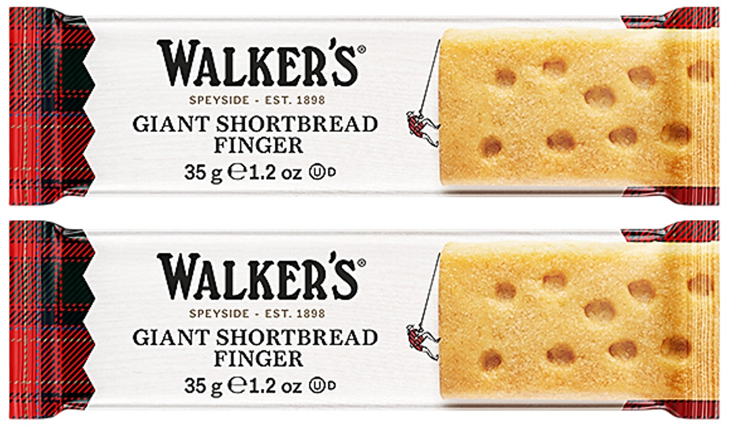 Walker's All Butter Giant Shortbread Fingers Biscuits - DISPLAY BOX (40 x 35g)