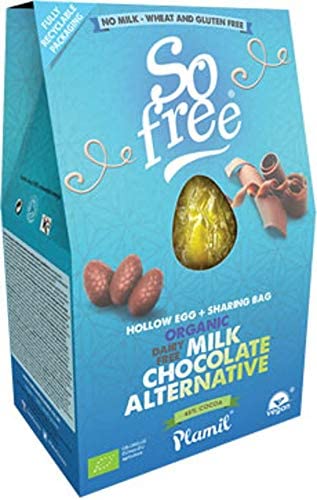 So Free Chocolate Easter Egg Collection by Plamil (Milk, White & Salted Caramel) - Vegan - Organic - Gluten Free - Dairy Free - Wheat Free - Suitable for Coeliacs