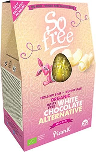 So Free Chocolate Easter Egg Collection by Plamil (Milk, White & Salted Caramel) - Vegan - Organic - Gluten Free - Dairy Free - Wheat Free - Suitable for Coeliacs