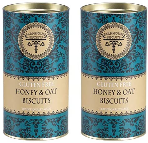 Farmhouse Biscuits Gluten Free Honey & Oat Biscuits Gift Tube - Pack of 2
