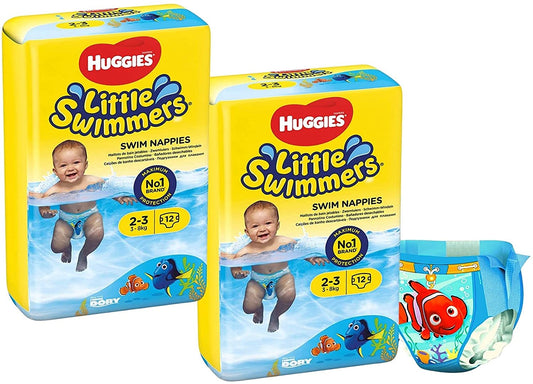 24 x Swimwear Nappies for Size 2-3 (3-8kg), Perfect for Adventurous Babies
