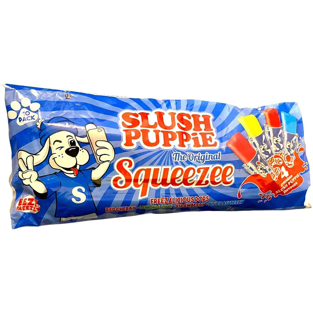 Slush Puppie The Original Squeezee Freeze Pops Ice Lolly Poles, 4 Flavour Pack