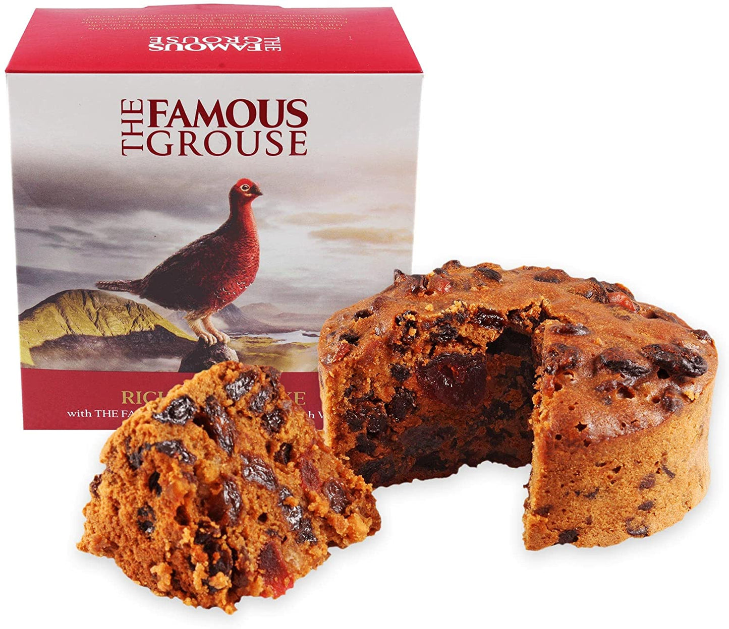 The Famous Grouse ® Rich Fruit Cake 400 grams - Perfect for Valentine's Day - Mothers Day - Anniversary - Birthday - Thank You Gift