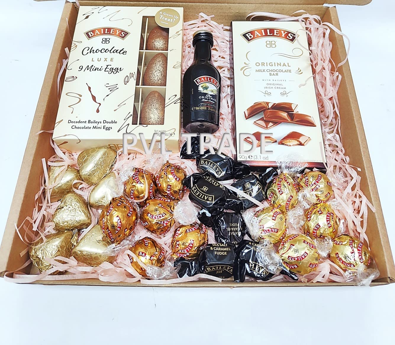 Baileys Chocolate Irish Cream Hamper - Includes Mini Easter Egg, Salted Caramel & Truffle Chocolates, Chocolate Bar & Original Baileys Irish Cream - Mothers Day Hamper & Easter Gift