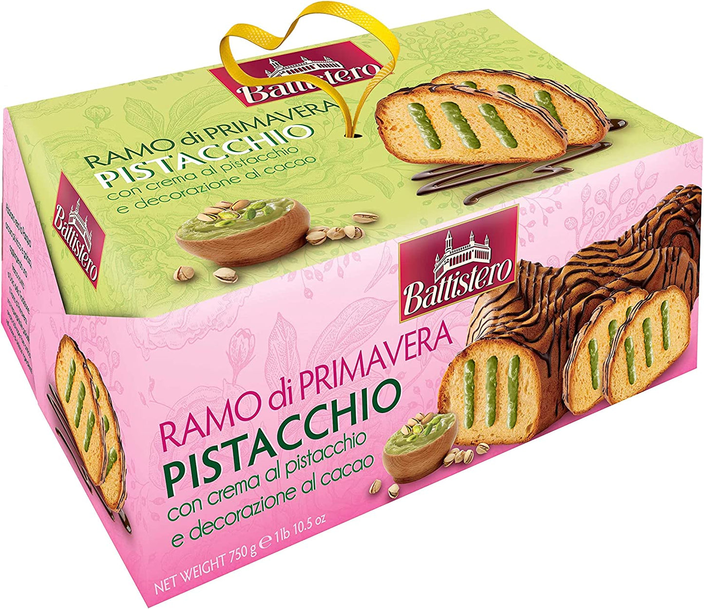 Battistero Ramo di Primavera - Italian Easter Colomba Cake with Pistacchio Cream Filling