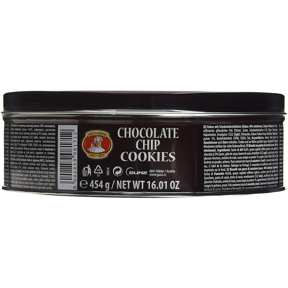 Gunz Patisserie Mathéo Chocolate Chip Cookies, 454 g