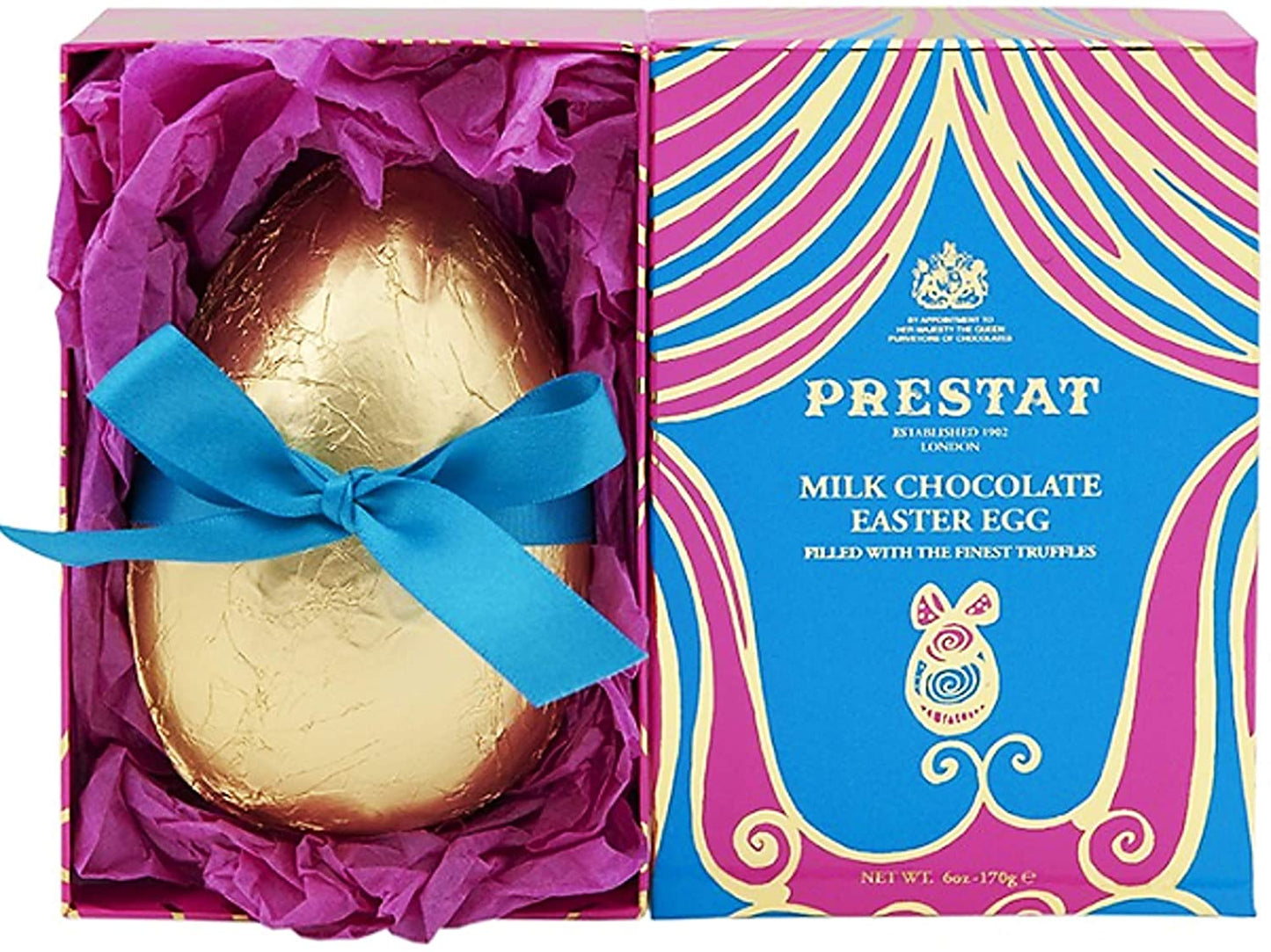 Prestat Milk Chocolate Easter Egg with Assorted Truffles
