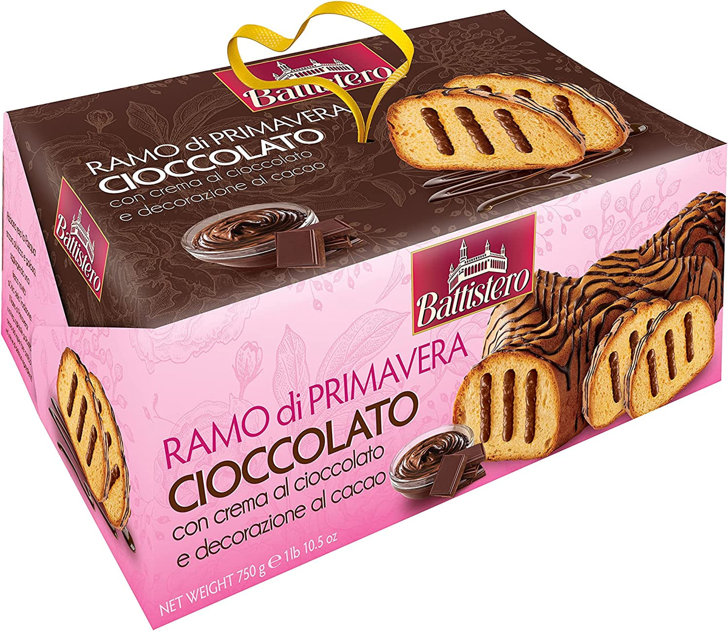 Battistero Ramo di Primavera - Italian Easter Colomba Cake with Chocolate cream filling