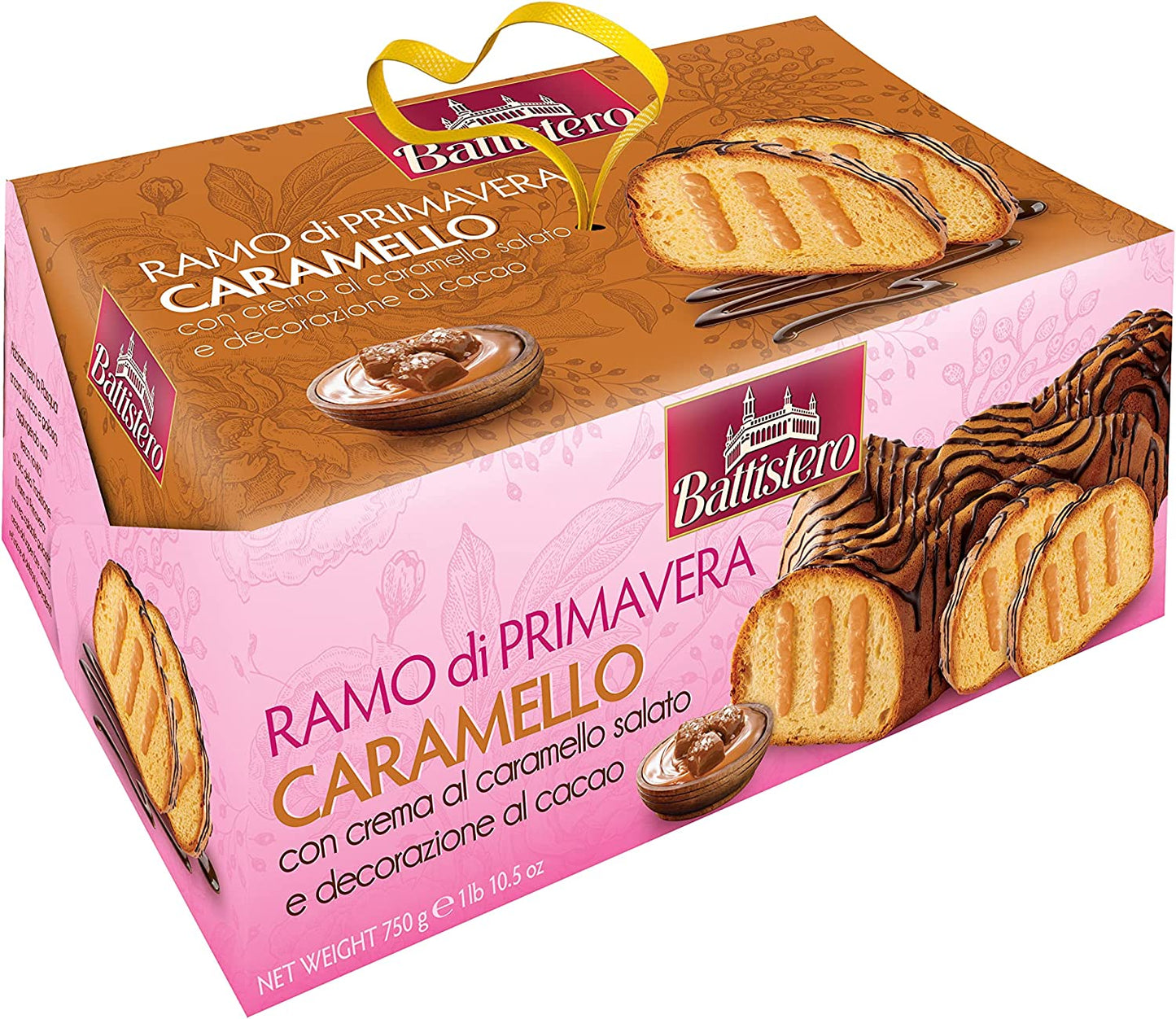 Battistero Ramo di Primavera - Italian Easter Colomba Cake with SALTED CARAMEL Filling