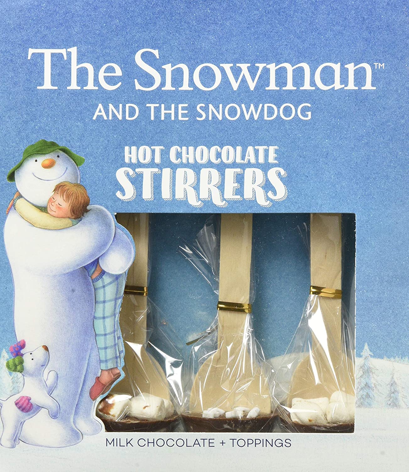 The Snowman & The Snowdog Chocolate Stirrers 3pk - 75g