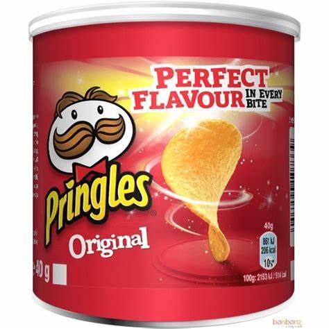 Pringles Mini Selection Tubes (12x40g) - Sour Cream & Onion, Salt & Vinegar, Original and Texas BBQ Sauce