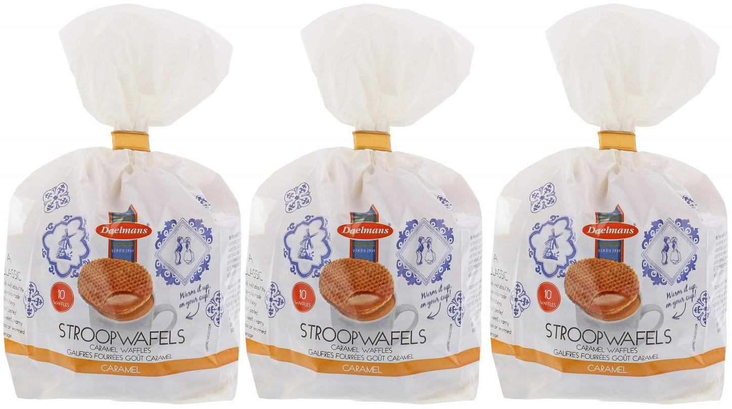 Stroopwafels Pack of 3 - (3x10) Caramel Waffles (290g)