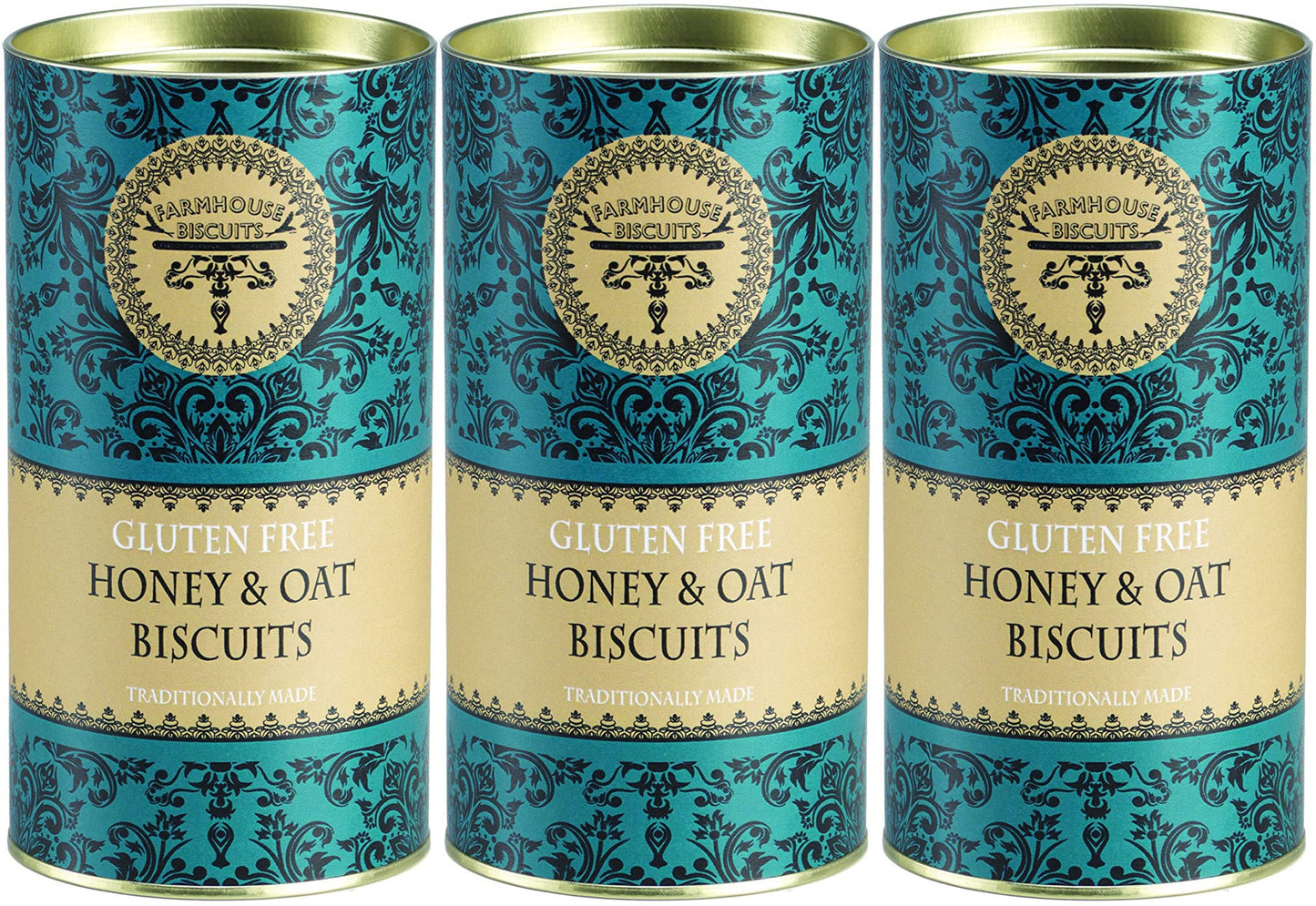 Farmhouse Biscuits GLUTEN FREE GIFT TUBE 150G - Honey & Oat (PACK OF 3)