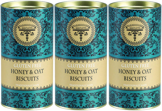 Farmhouse Biscuits GLUTEN FREE GIFT TUBE 150G - Honey & Oat (PACK OF 3)