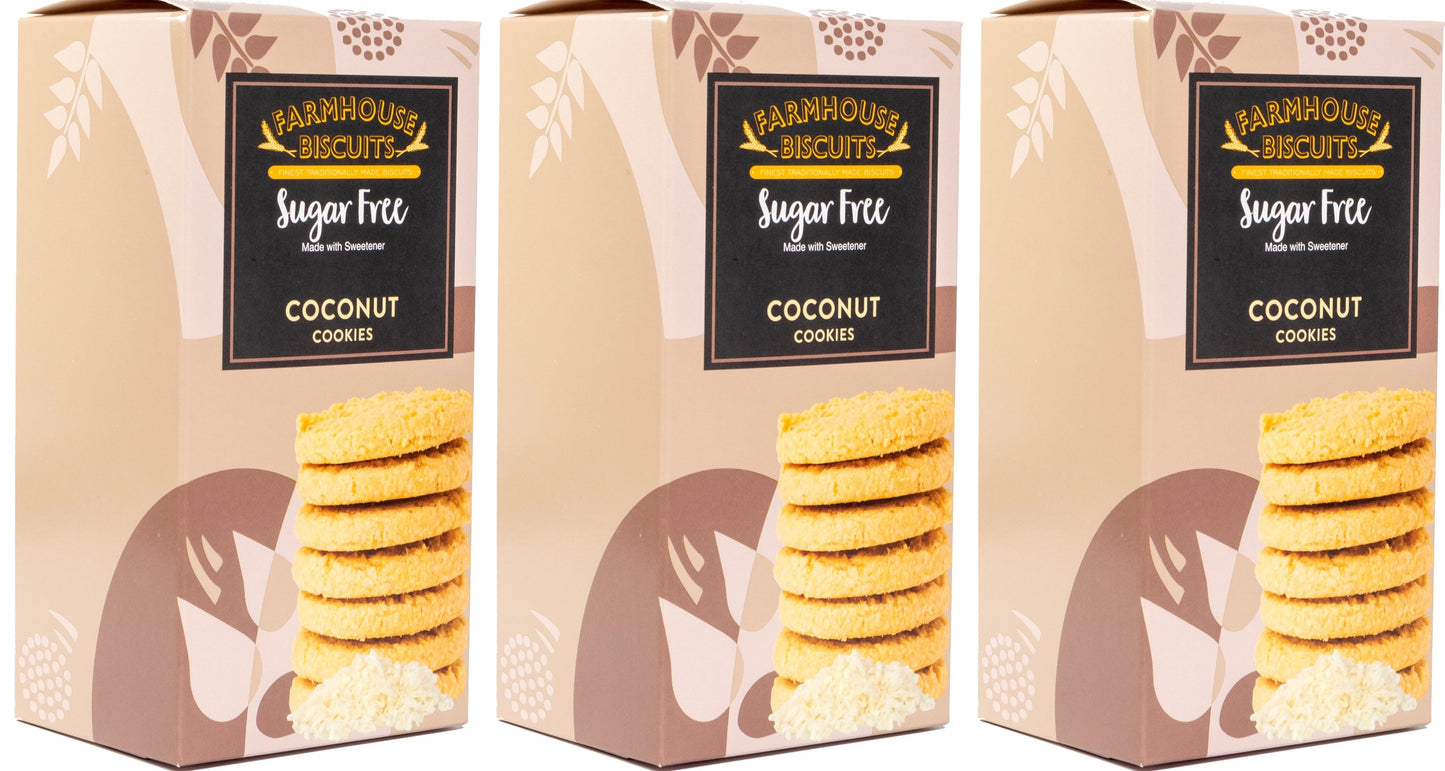 Farmhouse Biscuits Sugar Free Coconut Crunch Cookies - Pack of 3