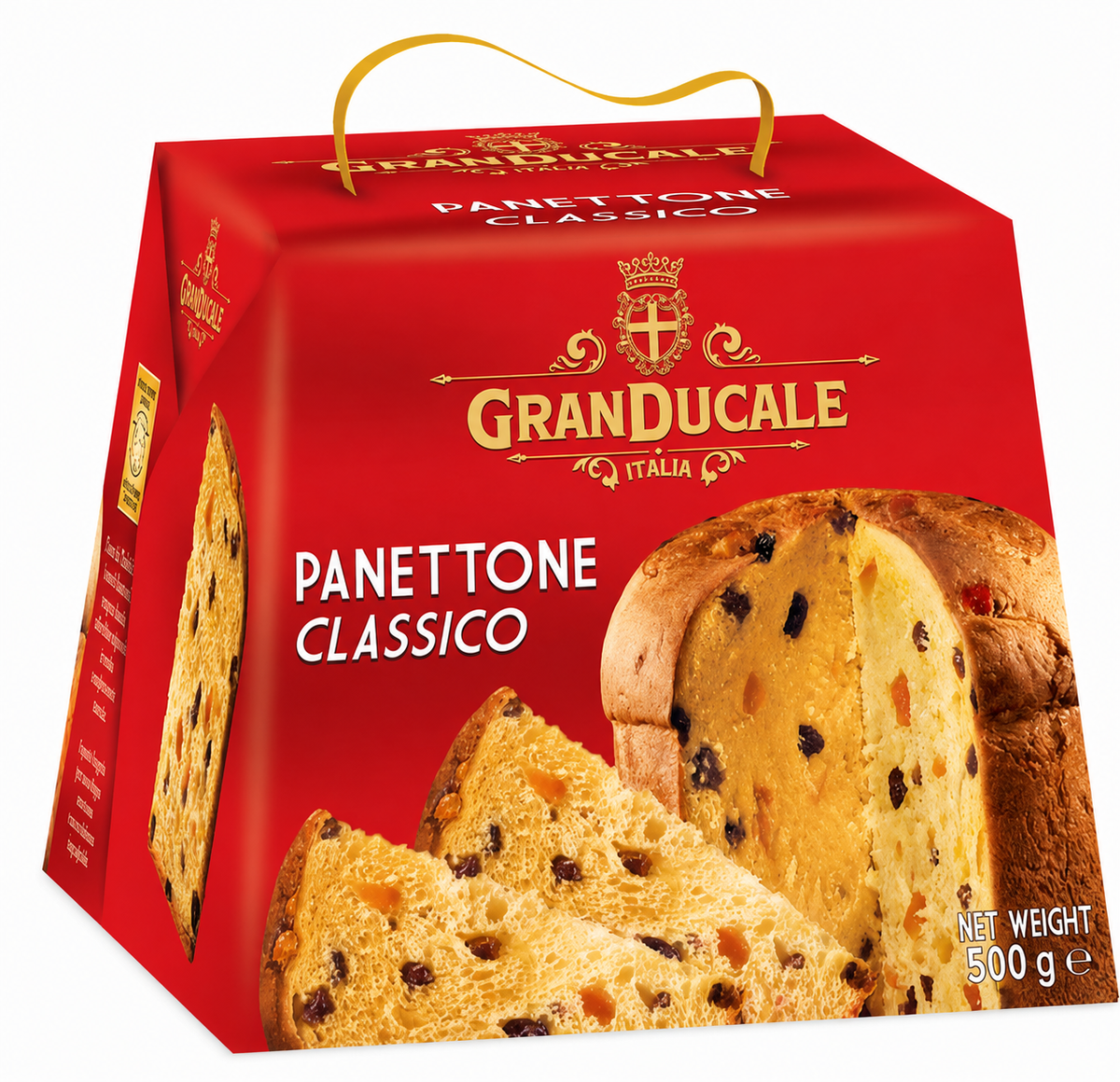 GranDuCale Italian Traditional Panettone Cake with Candied Fruit 500g