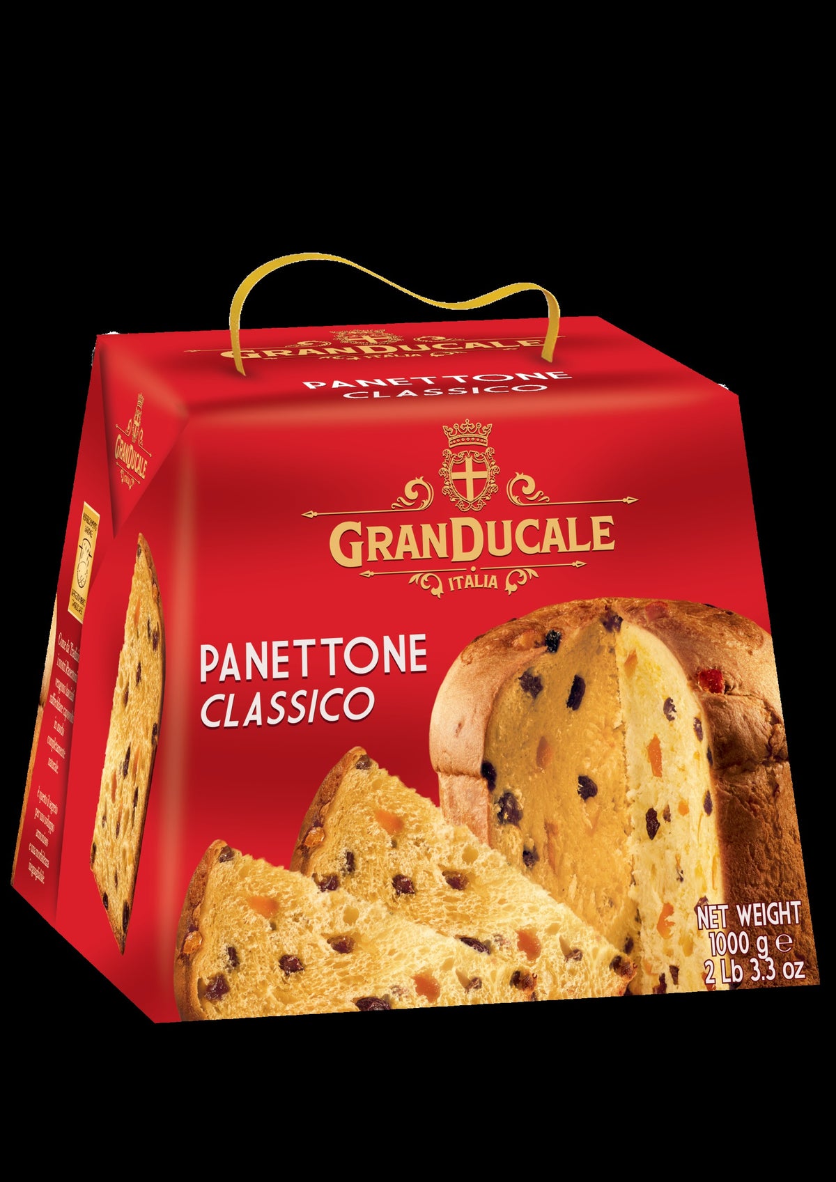 GranDuCale Italian Traditional Panettone Cake with Candied Fruit 500g