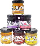 Bramble Breakfast & Afternoon Tea Jam Preserve Gift Pack - Strawberry, Blackcurrant, Raspberry, Apricot, Lemon Curd, Marmalade - 6 x 42g Jars