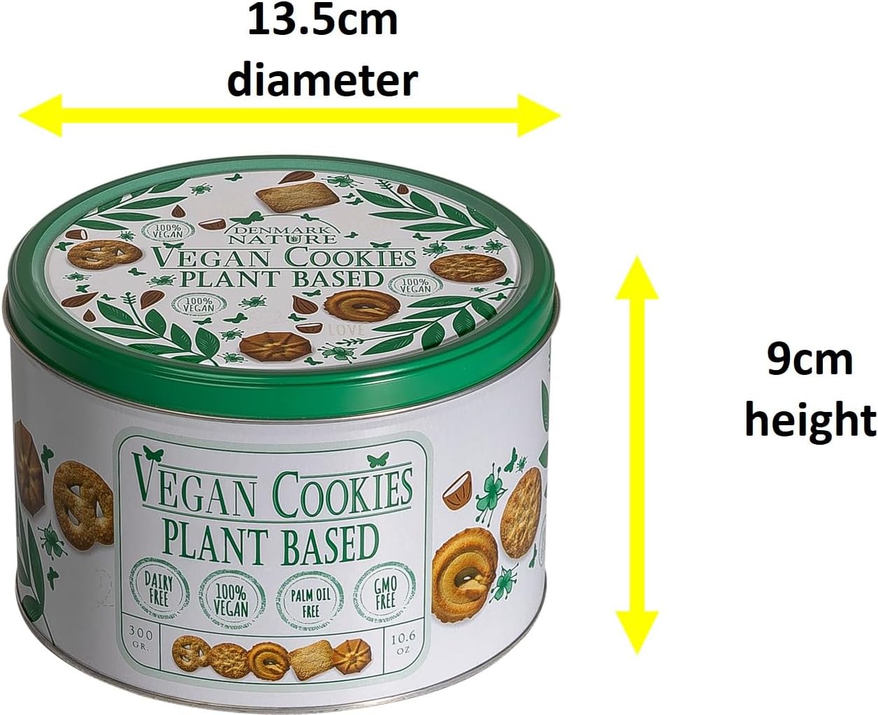 Denmark Nature Vegan Cookies Plant Based Gift Tin  | 300g
