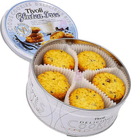 Tivoli GLUTEN FREE Chocolate Chip Butter Cookies 142g (5 Ounce) in Embossed Tin - Biscuit Tin Gift for Women, Men & Kids