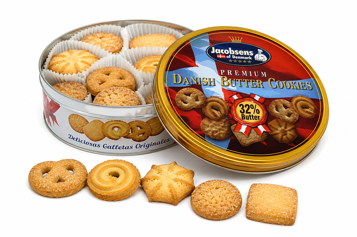 Jacobsens of Denmark Premium Danish Butter Cookies – 32% Butter