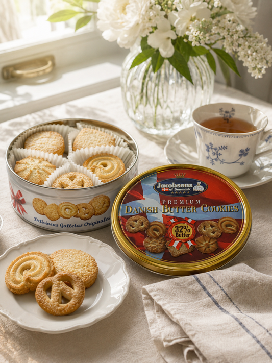 Jacobsens of Denmark Premium Danish Butter Cookies – 32% Butter