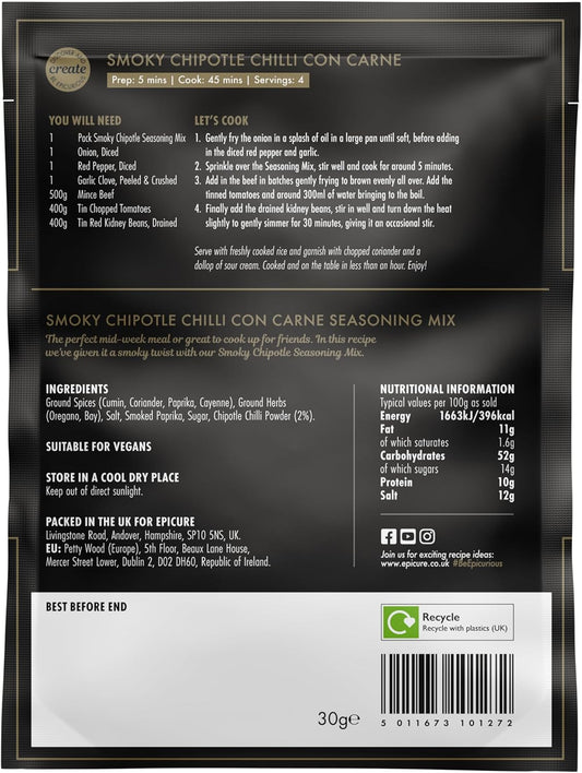 EPIC Recipe Seasoning Spice 30g - Chilli Con Carne | Pack of 18