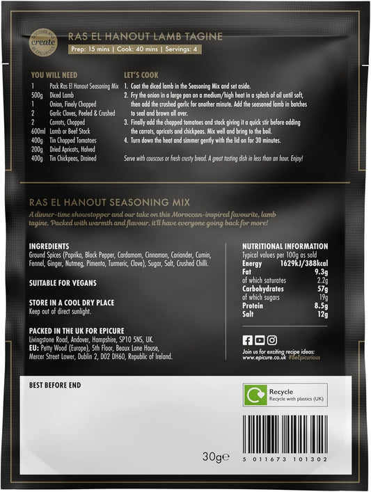 EPIC Recipe Seasoning Spice 30g - Lamb Tagine | Pack of 18