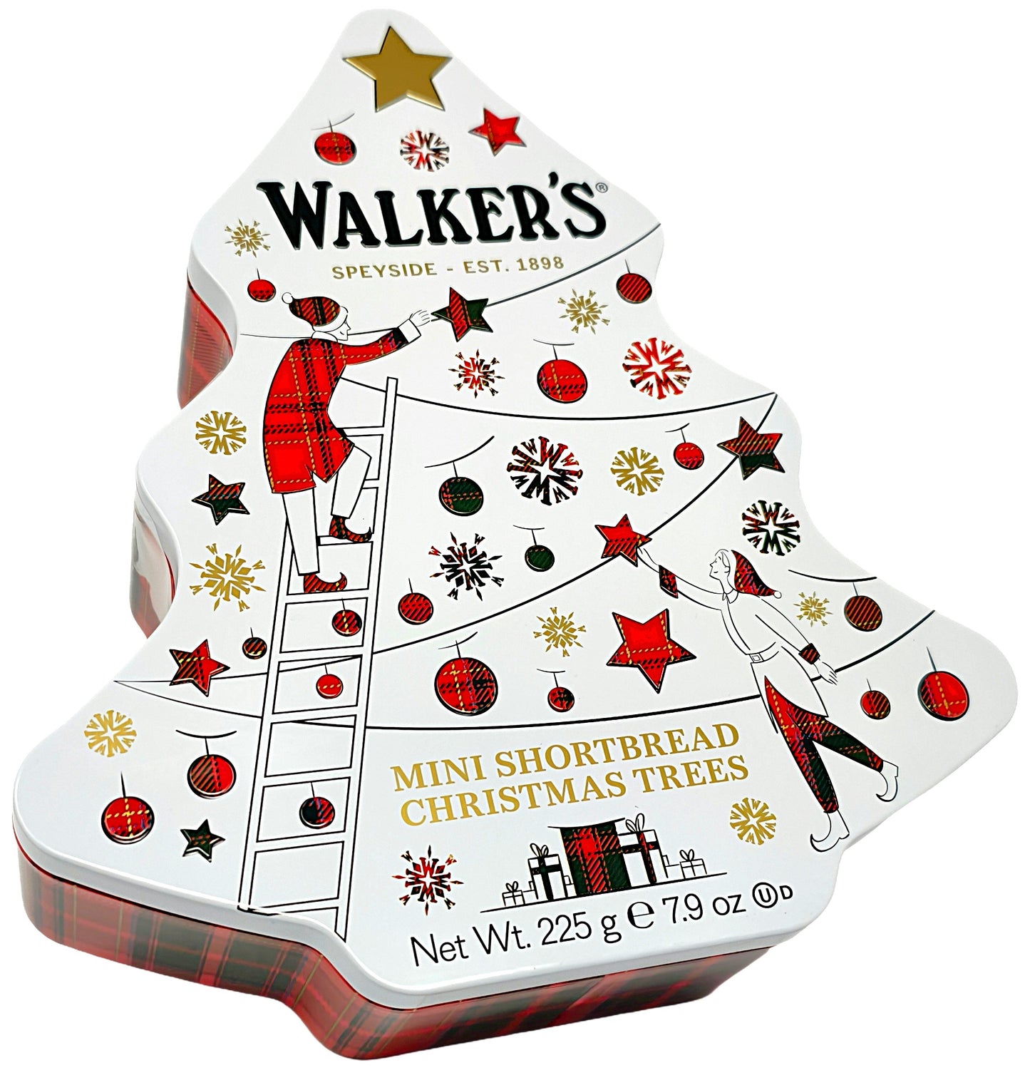 Walkers Shortbread All Butter Christmas Trees Biscuit Tin  225g