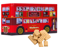 Walkers Shortbread - Pure Butter Mini Shortbread Fingers Scottish Cookie in Red London Bus Gift Tin 250g