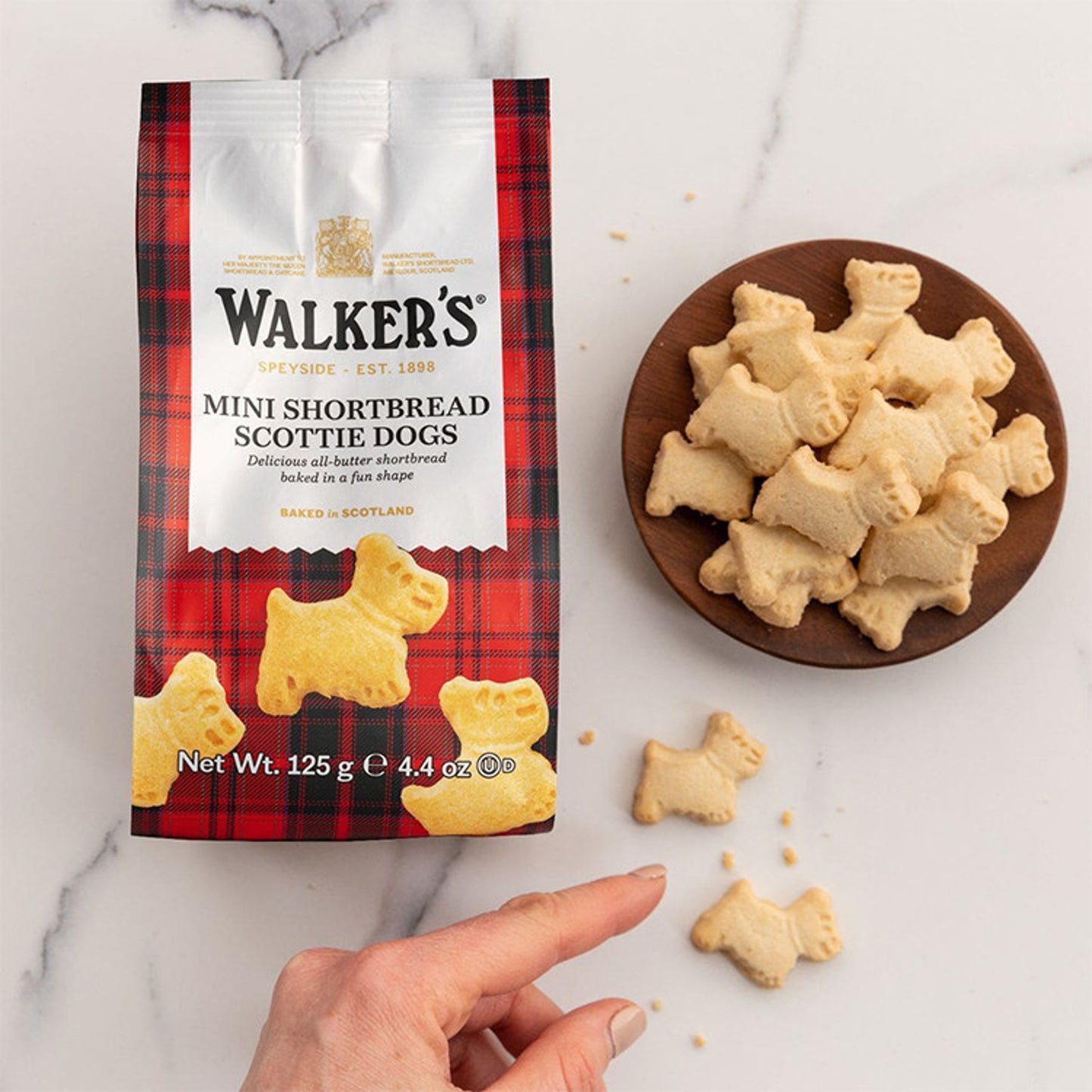 Walkers All Butter Scottie Dogs and Fingers Shortbread Mini Biscuits (2 x 125g)