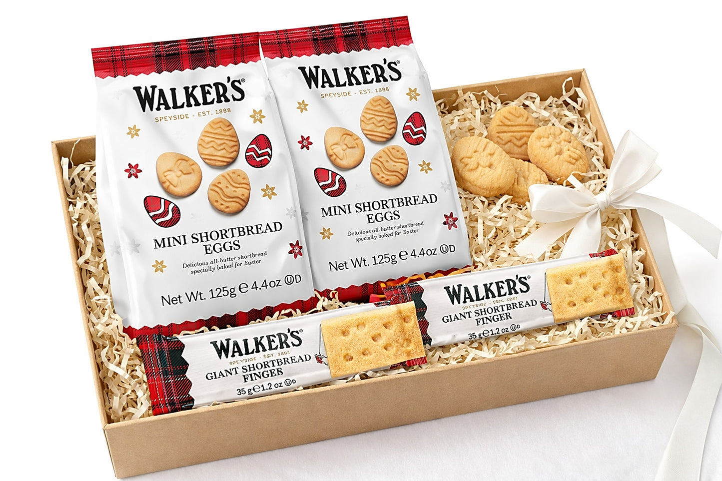 Walkers Shortbread Mini Easter Eggs and Giant Fingers All-Butter Cookies Biscuit Easter Gifts